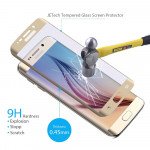 Wholesale Samsung Galaxy S6 Edge Tempered Glass Full Screen Protector (Glass Champagne Gold Clear)